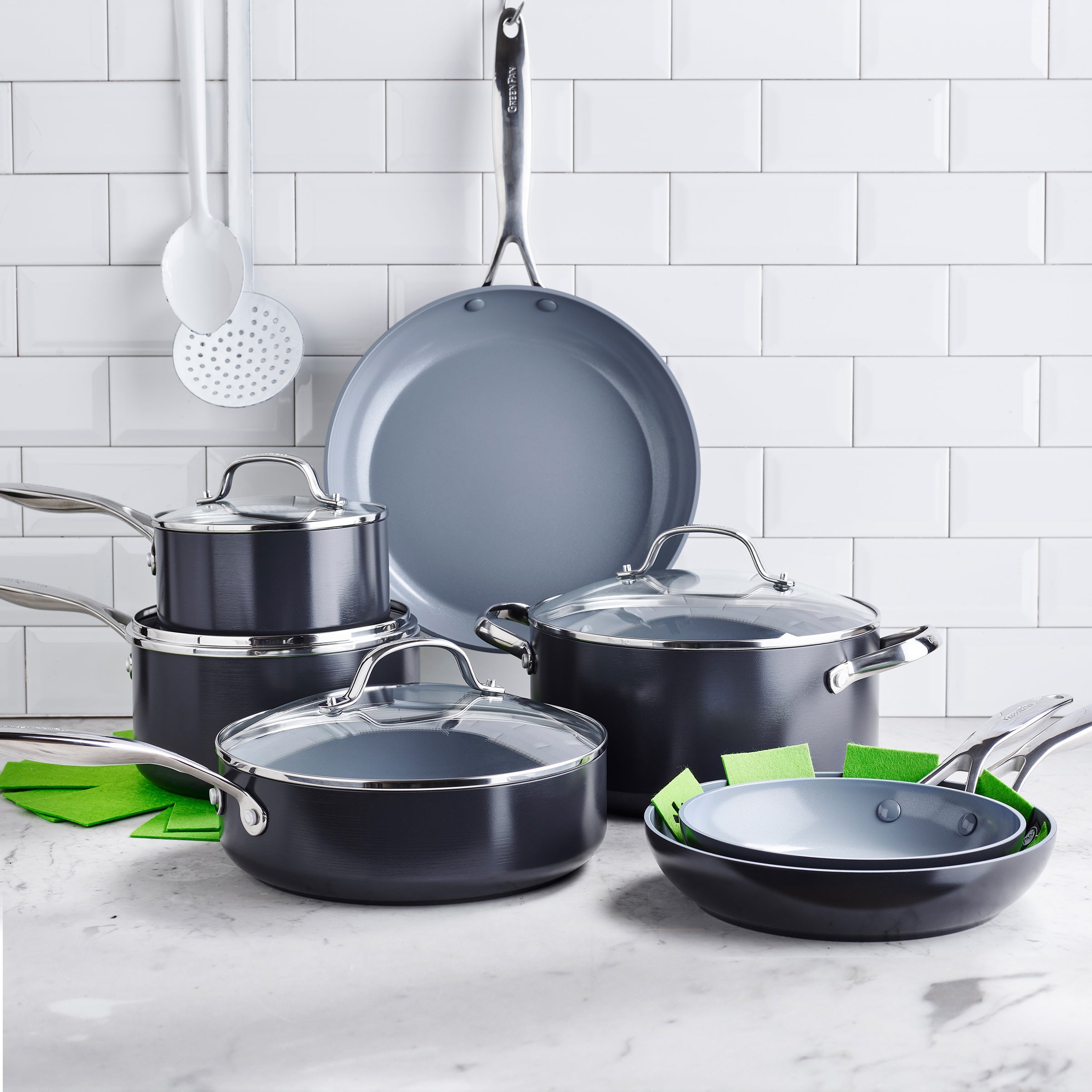 GREENPAN MAGNETO 鍋・フライパンセット Greenpan Valencia Pro Magneto Nonstick 11-Piece Set - 2Modern