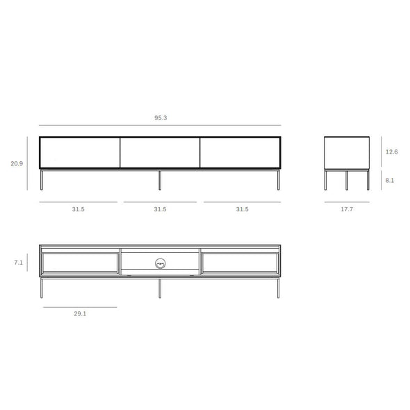 Grooves 2-Drawer Media Console