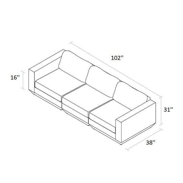 Podium Modular 3-piece Sofa