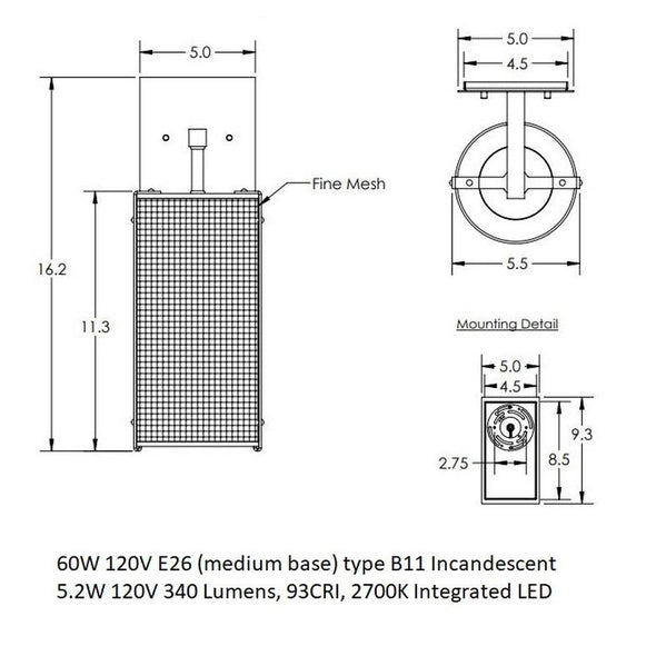 Uptown Mesh Wall Sconce