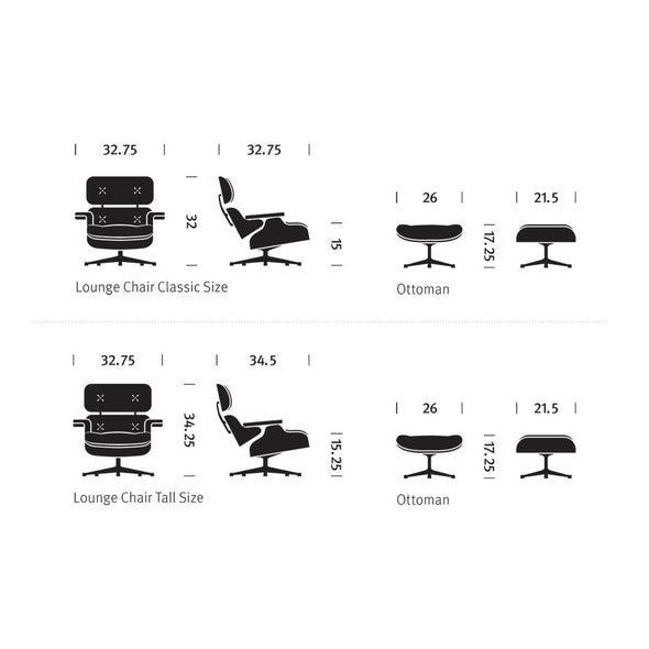 Eames Lounge Chair and Ottoman Ebony