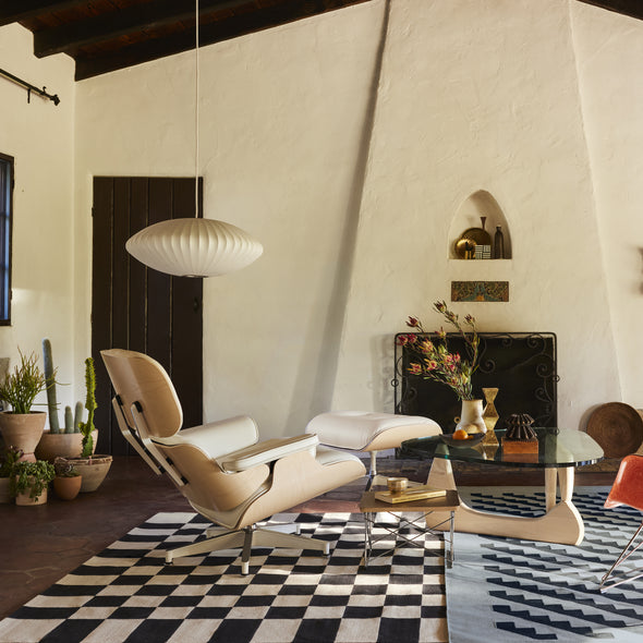 Eames Lounge Chair and Ottoman White Ash