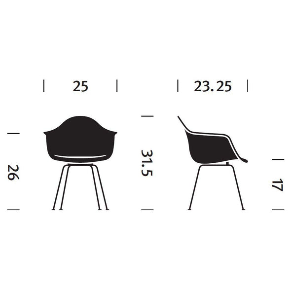 Eames Molded Fiberglass Armchair 4-Leg Base