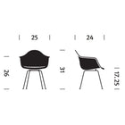 Eames Molded Recycled Plastic Armchair 4-Leg Base