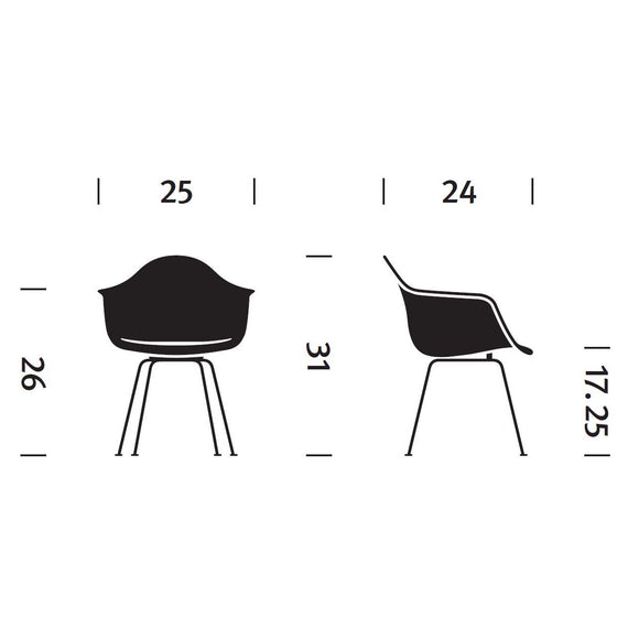 Eames Molded Recycled Plastic Armchair 4-Leg Base