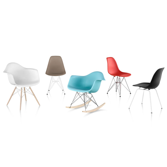 Eames Molded Recycled Plastic Side Chair 4-Leg Base