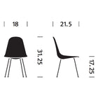 Eames Molded Recycled Plastic Side Chair 4-Leg Base