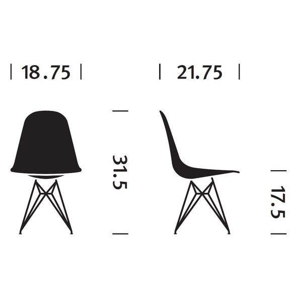Eames Molded Wood Side Chair Wire Base