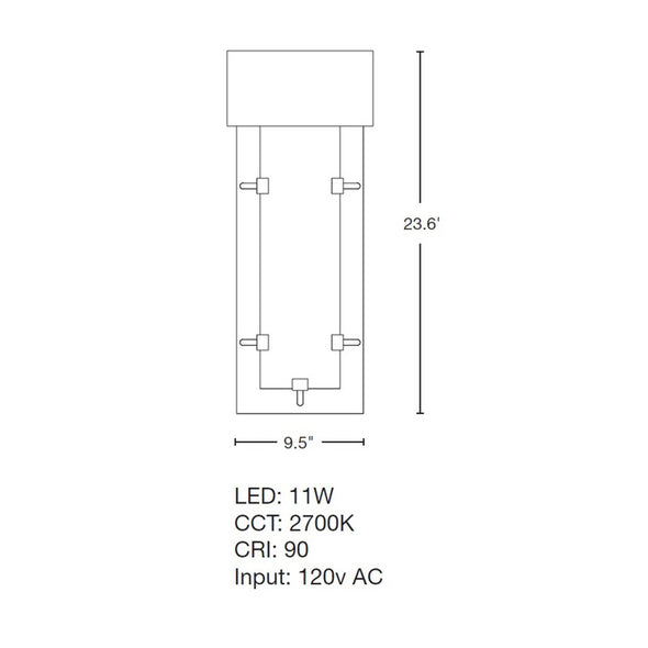 Ursa Small LED Outdoor Sconce