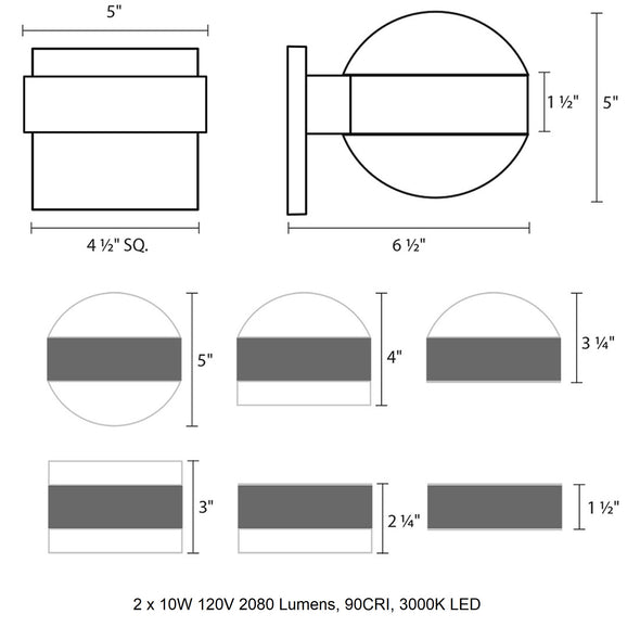 Inside-Out® REALS Up/Down Wall Light