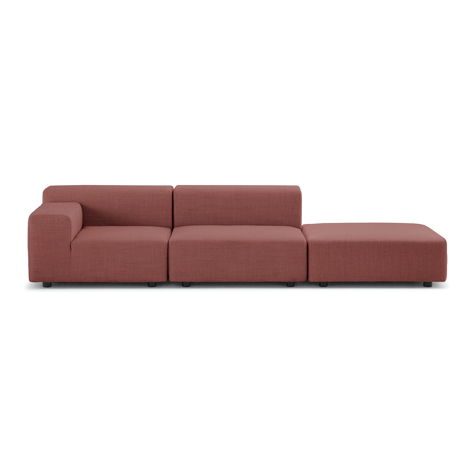 Plastics Outdoor 2-Seater Sofa with Pouf - Main Image