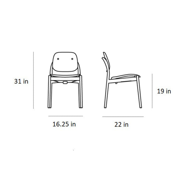 Iquo Stacking Armless Chair