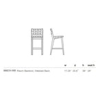 Risom Outdoor Stool with Webbed Seat and Back