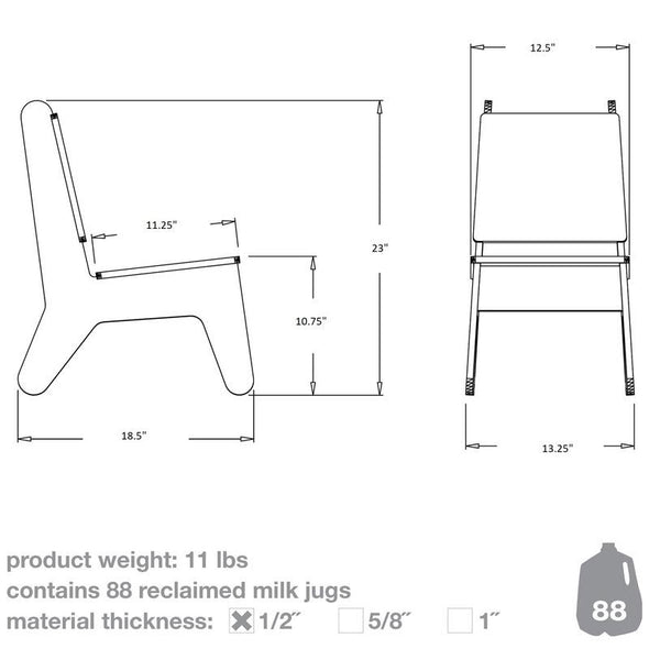 BBO2 Kids Plastic Outdoor Chair