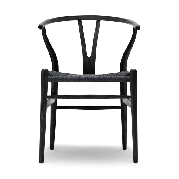 CH24 Wishbone Chair with Black Paper Cord