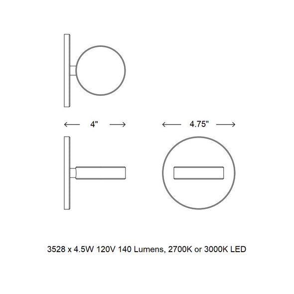 Discus Mini Wall Sconce