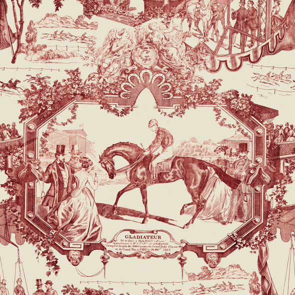 Grand Prix Toile Wallpaper Sample Swatch