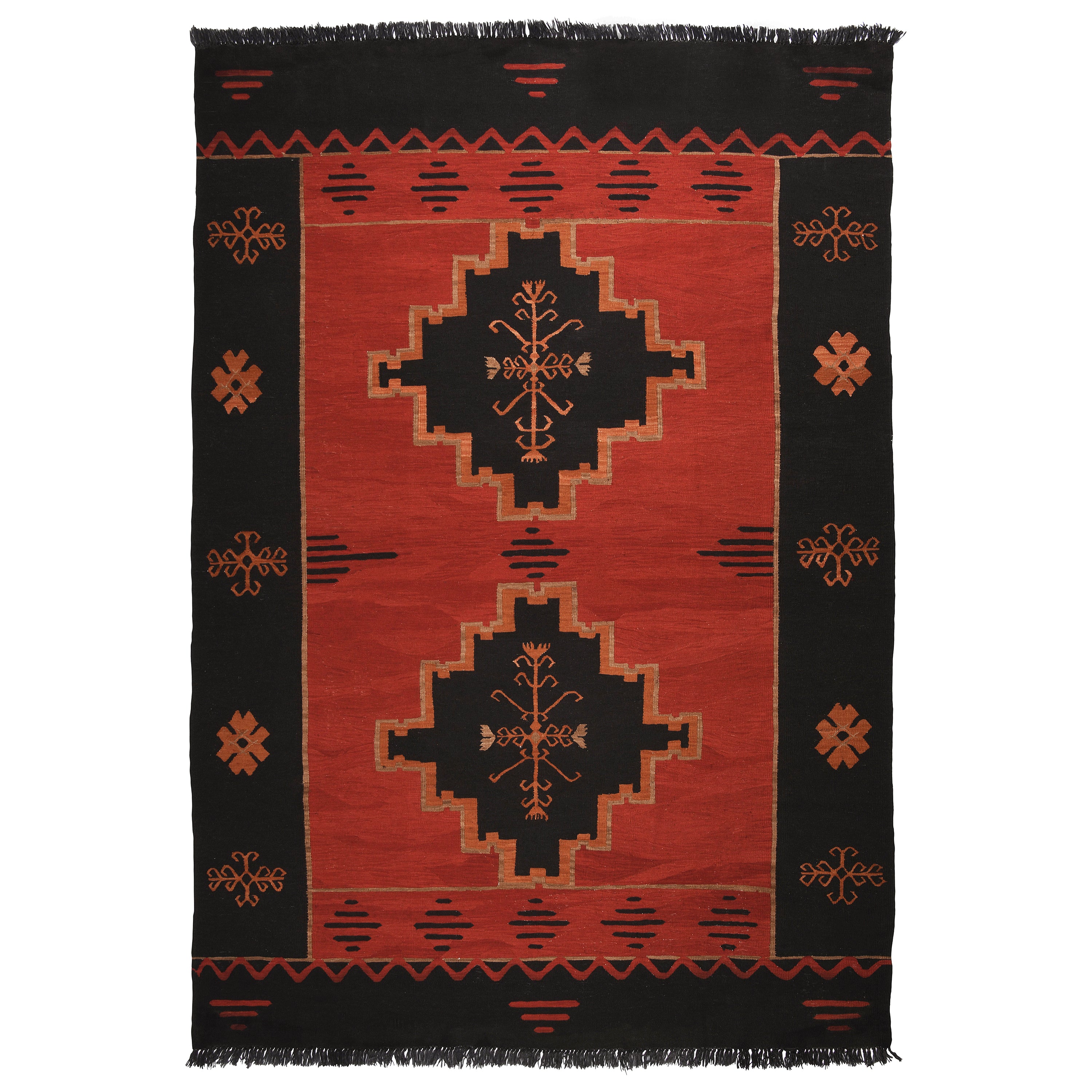 Mind The Gap Yadigari Anatolia Red Wool Kilim Rug - 2Modern