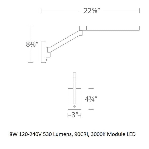 Beam LED Swing Arm Light