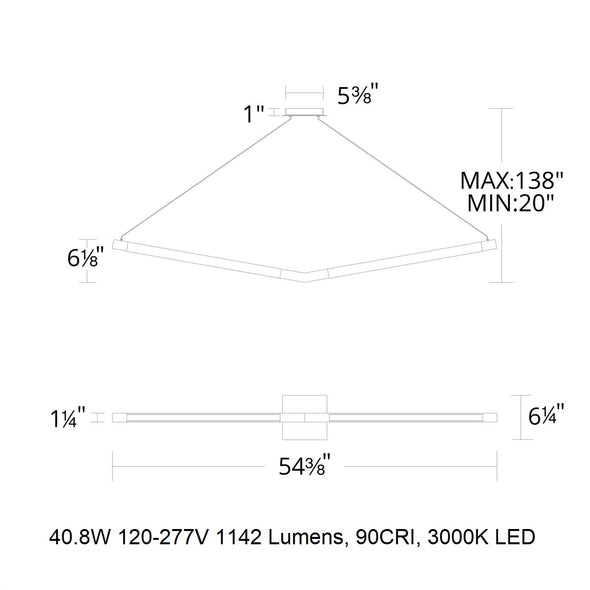 Bough LED Linear Pendant Light