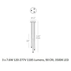 Cascade Crystal LED Round Chandelier