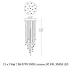 Cascade Crystal LED Round Chandelier