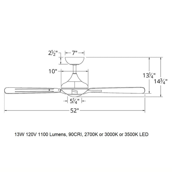 Mykonos Indoor/Outdoor LED Smart Ceiling Fan