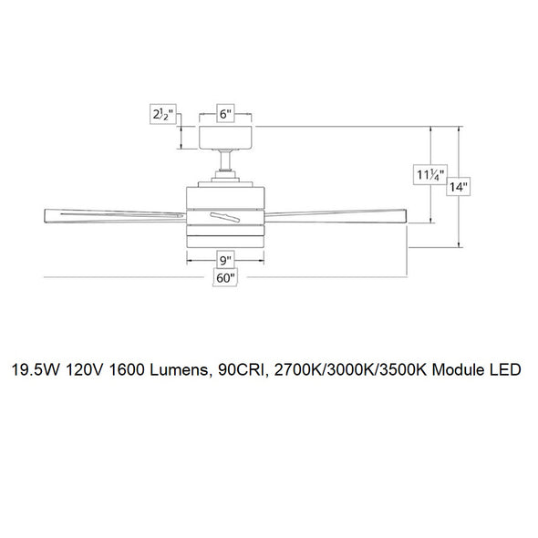 Wynd Indoor/Outdoor LED Smart Ceiling Fan