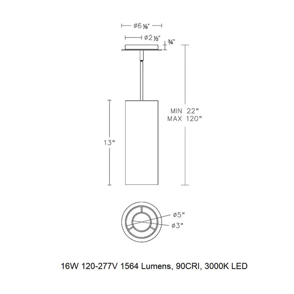 Metropolis LED Mini Pendant Light