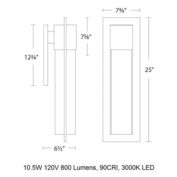 Mist LED Outdoor Wall Light
