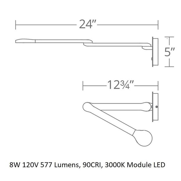 Reflex LED Swing Arm Light