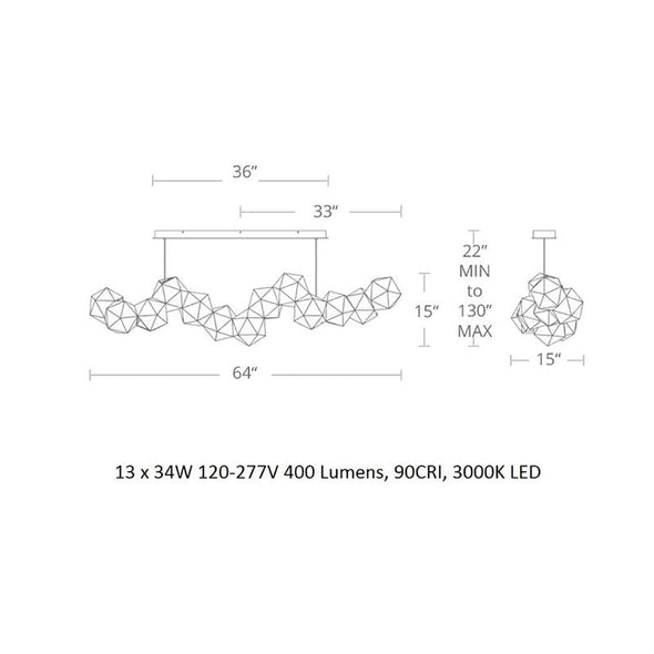 Riddle LED Linear Pendant Light