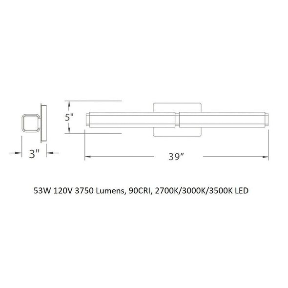 Vogue Bathroom Vanity Wall Light