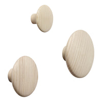Dots Wood Wall Hooks (Set of 3)