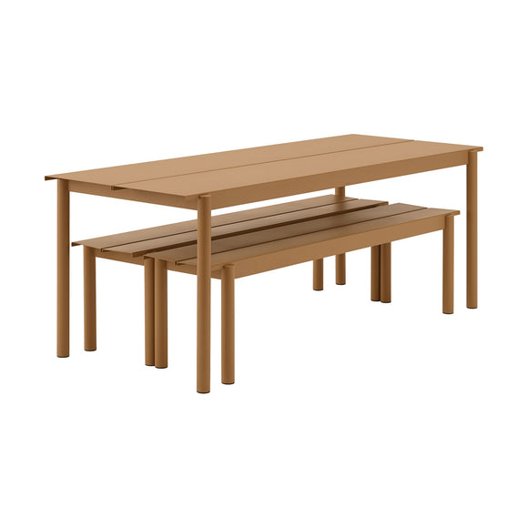 Linear Steel Outdoor Table