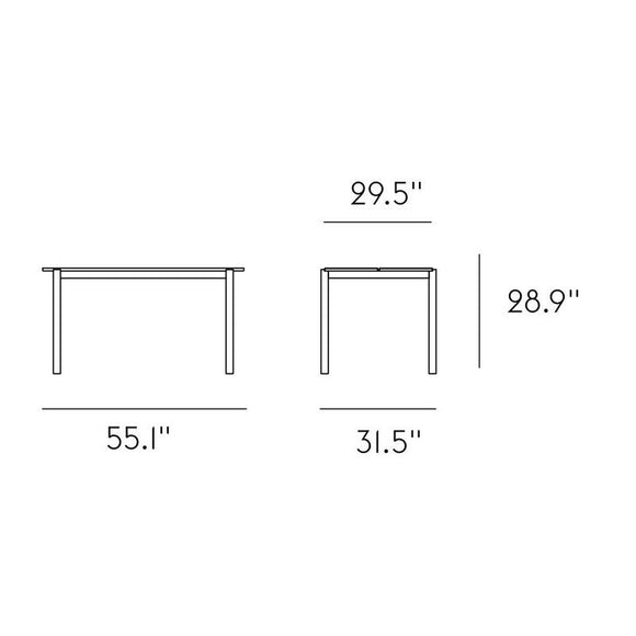 Linear Steel Outdoor Table