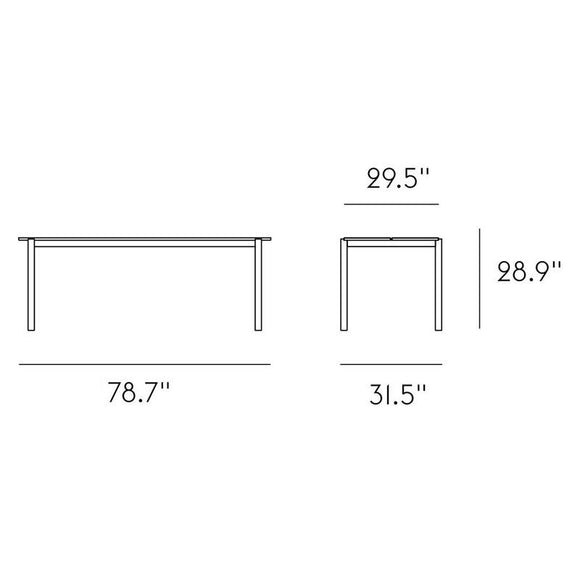 Linear Steel Outdoor Table