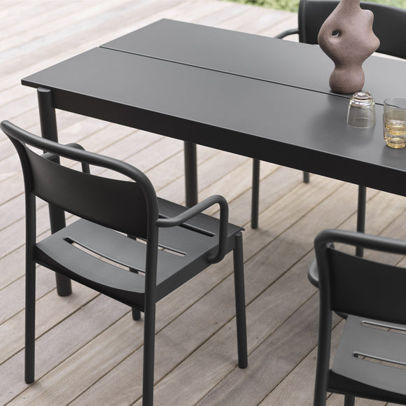 Linear Steel Outdoor Table