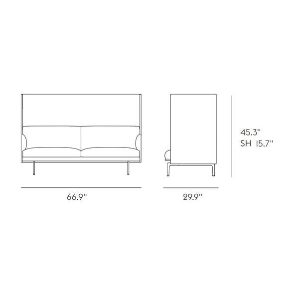 Outline Highback 100-2-Seater Sofa
