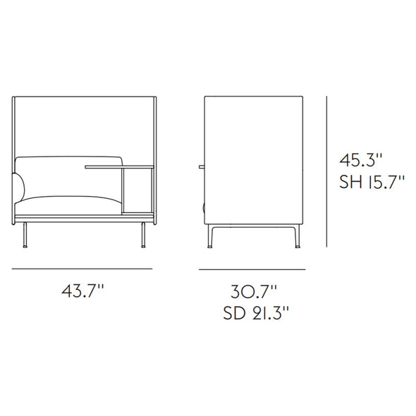 Outline Highback Work 100 Lounge Chair