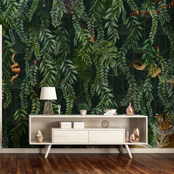 Art Deco Jungle Wallpaper