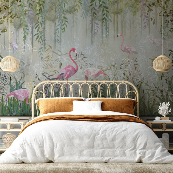 Flamingo’s Garden Wallpaper