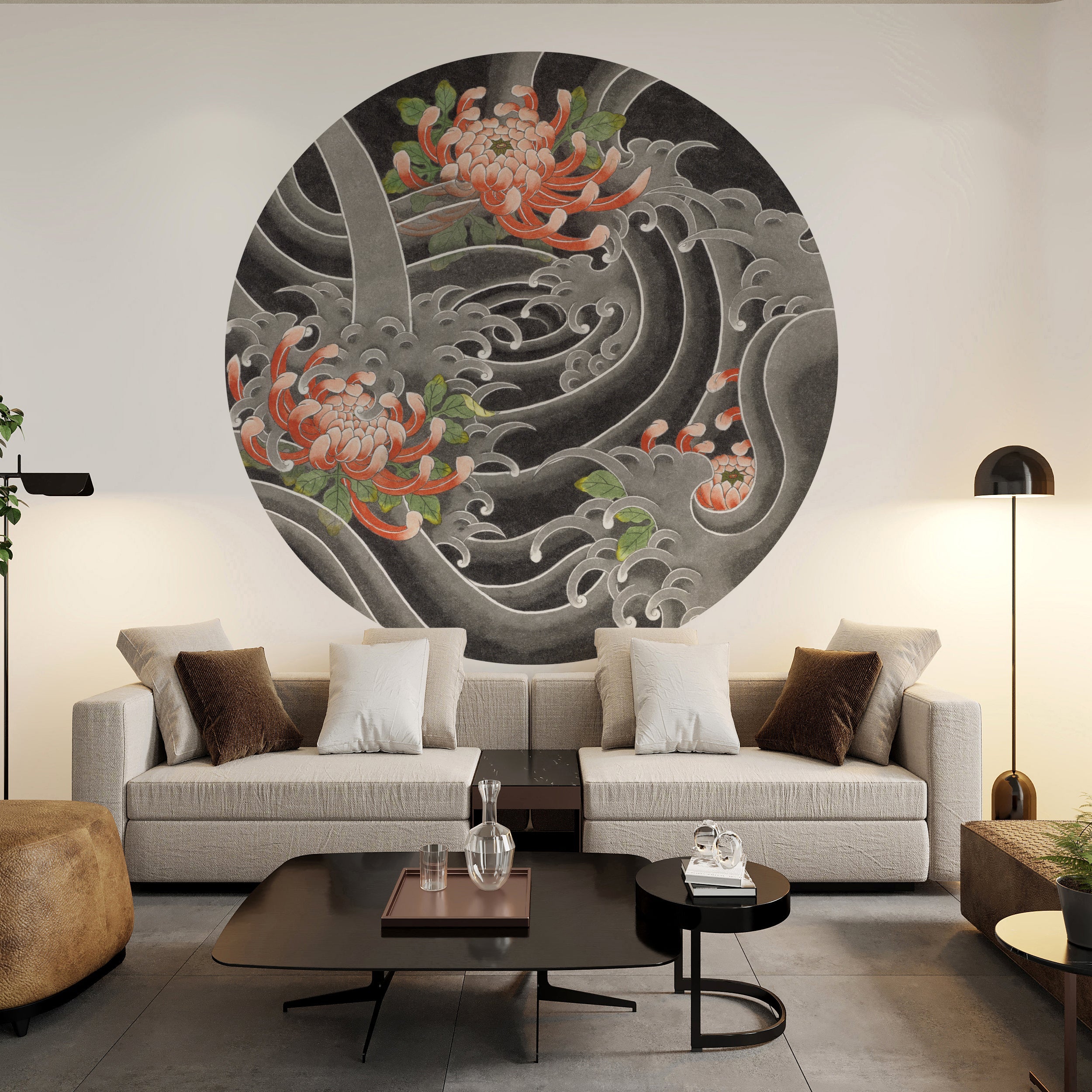 NLXL Kiku Sui Wallpaper - 2Modern