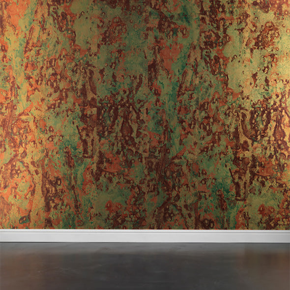 Spoiled Copper Metallic Wallpaper