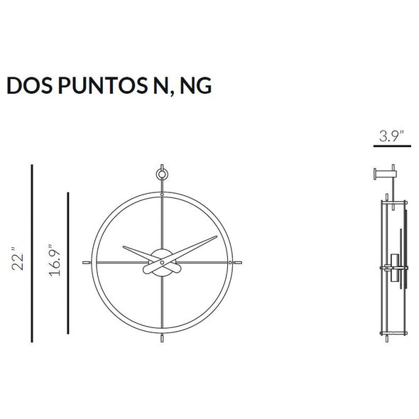 Dos Puntos Wall Clock