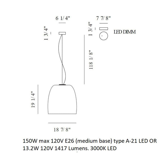 Notte Suspension Light