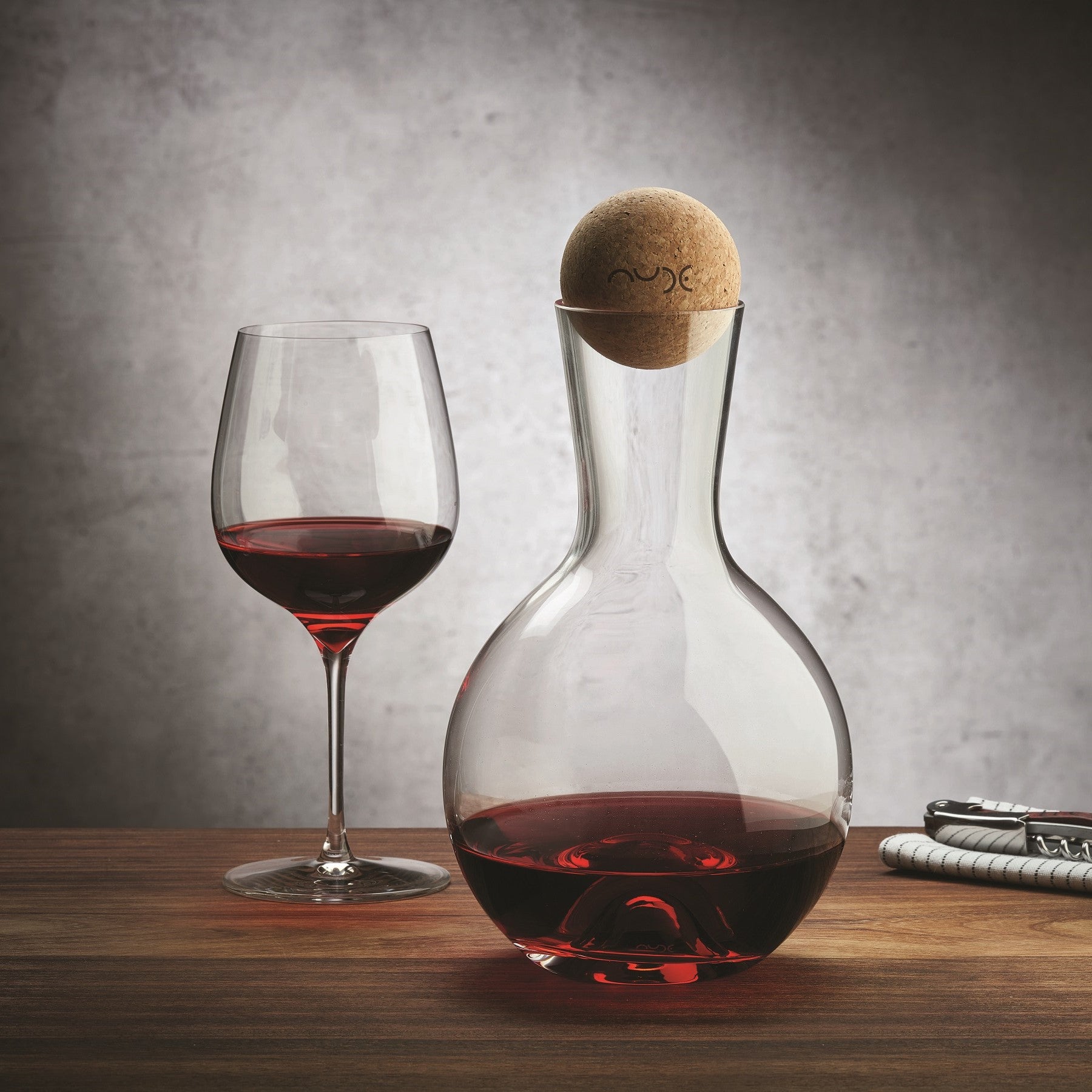 Nude Glass Vintage Wine Decanter with Cork Stopper - 2Modern