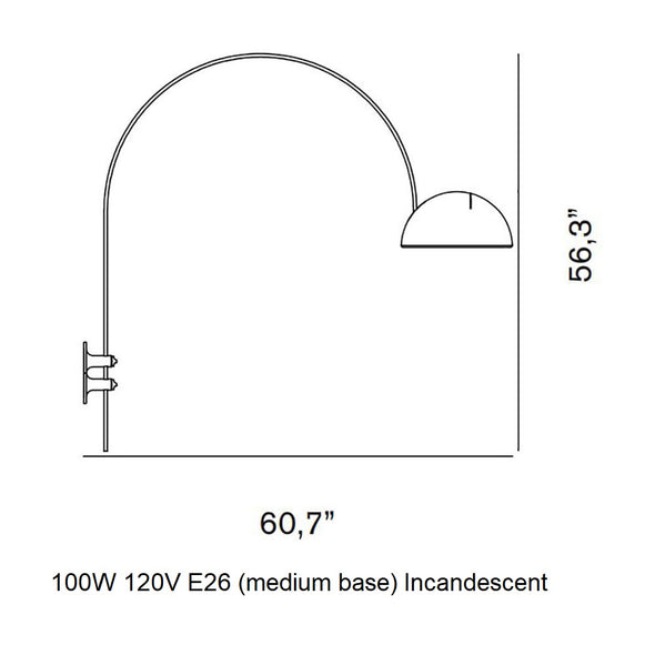 Coupe Arched Wall Light