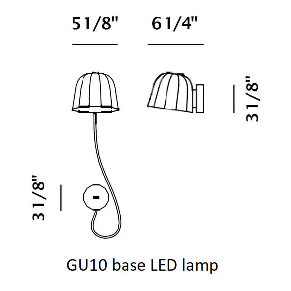 Novia Wall Light with USB Port