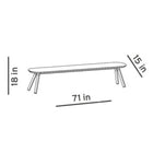 You and Me 71 Inch Bench